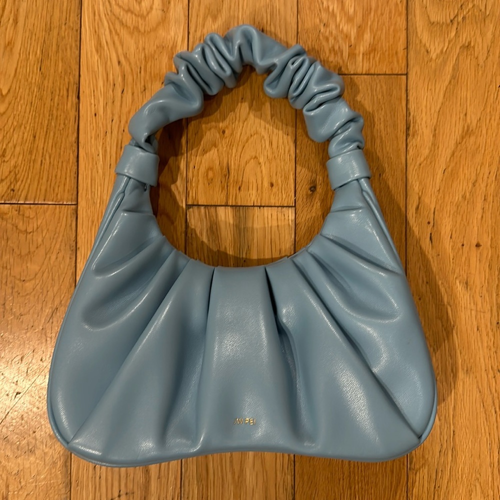 JW PEI Powder Blue Ruched Shoulder Bag
